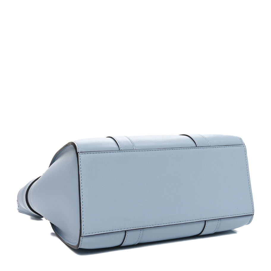 Mulberry Micro Classic Grain Mini Zipped Bayswater Poplin Blue Image 4