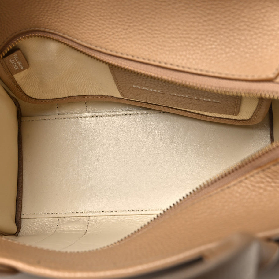 Marc Jacobs Grained Calfskin Small The Tote Camel Image 5