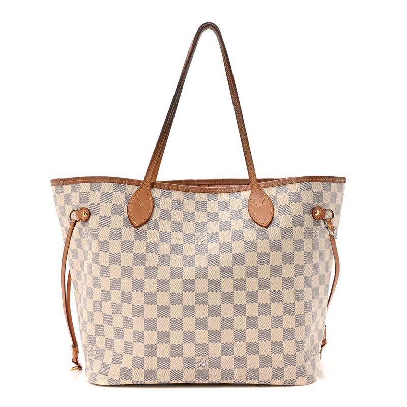  Louis Vuitton Damier Azur Neo Neverfull MM Rose Ballerine