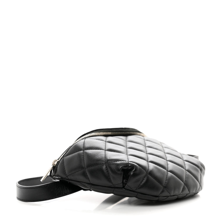 Chanel Calfskin Quilted Waist Belt Bag Black Image 4