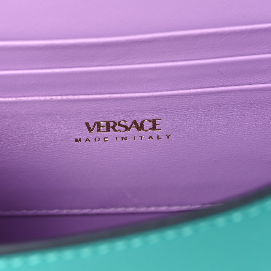 Versace Calfskin Mini La Medusa Bag Turquoise Image 6