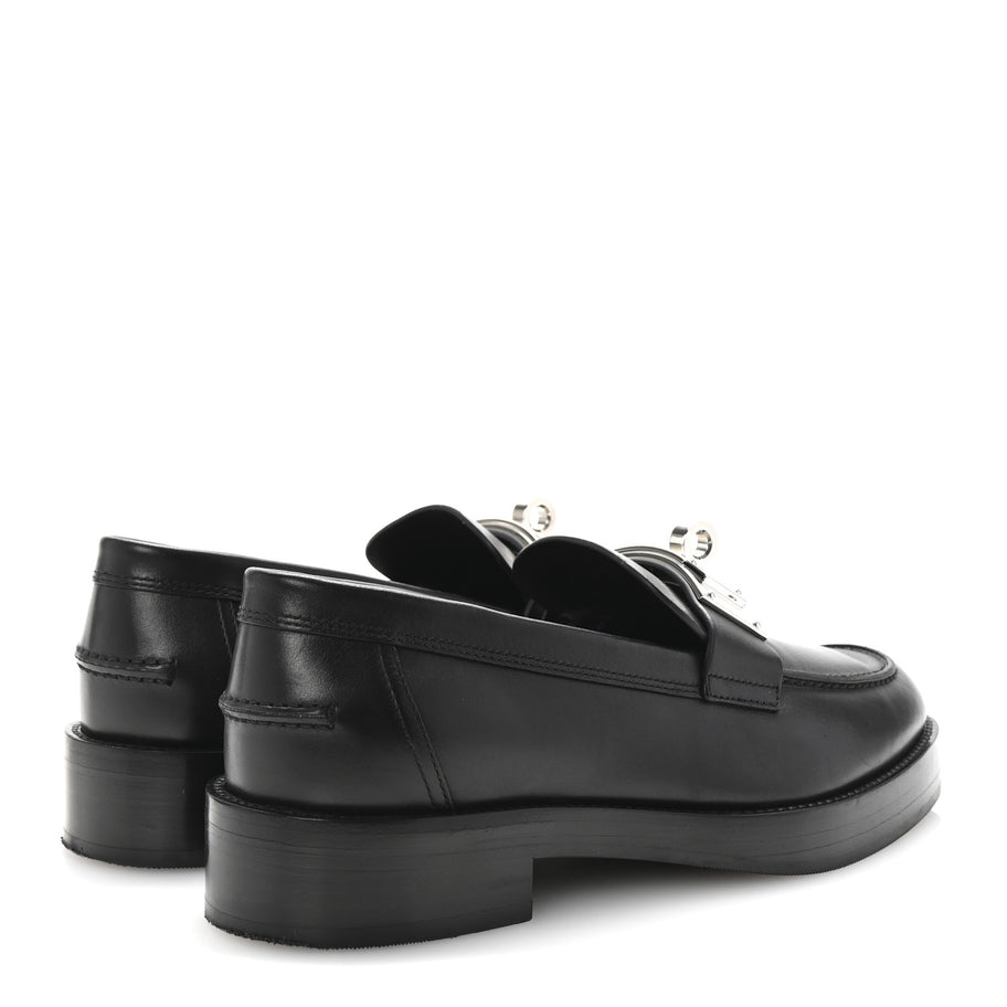 Hermes Calfskin Womens Hot Loafer 38 Black Image 4