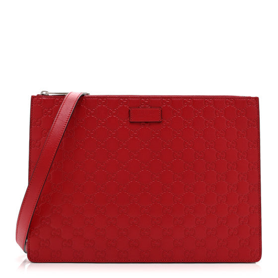 Gucci Guccissima Signature Messenger Bag Hibiscus Red Image 1