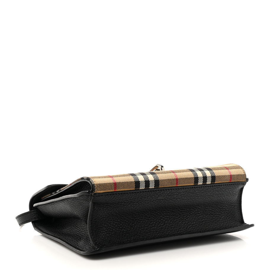 Burberry Derby Calfskin Vintage Check Small Macken Crossbody Bag Black Image 4