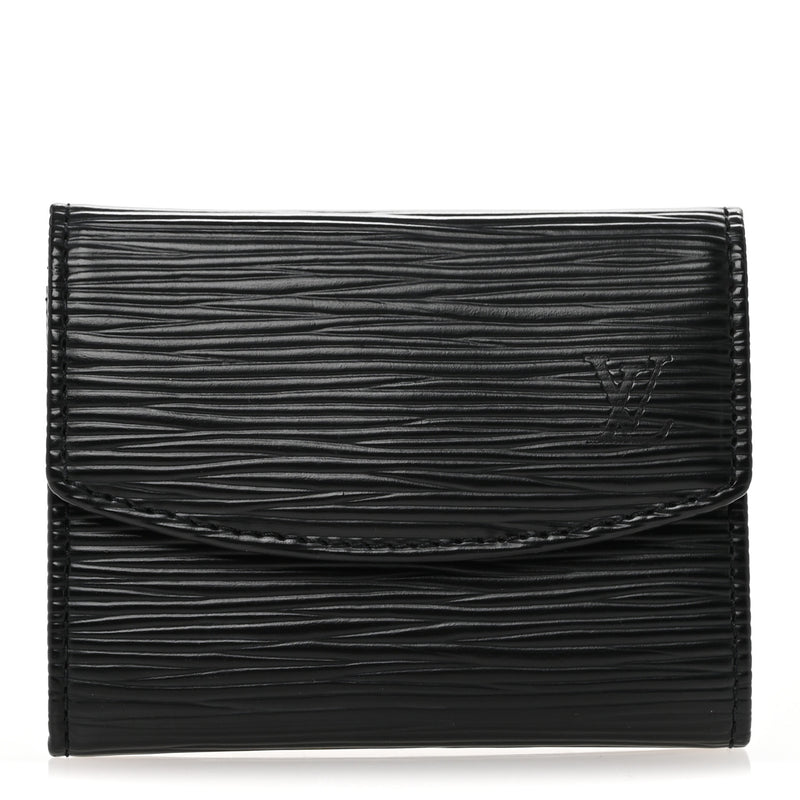  Louis Vuitton Epi Porte-Monnaie Simple Coin Purse Black
