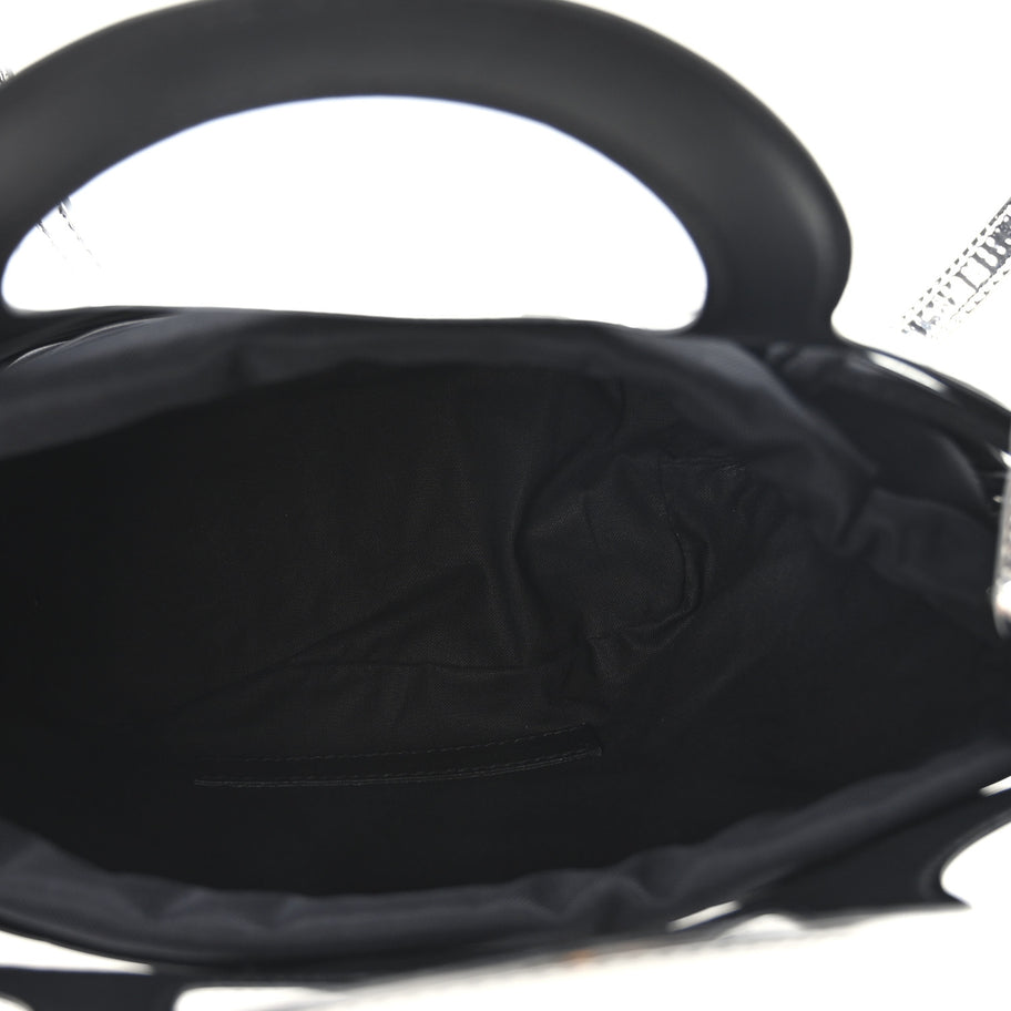 Balenciaga Patent Metallic Calfskin Small Neo Basket Tote Silver Image 5