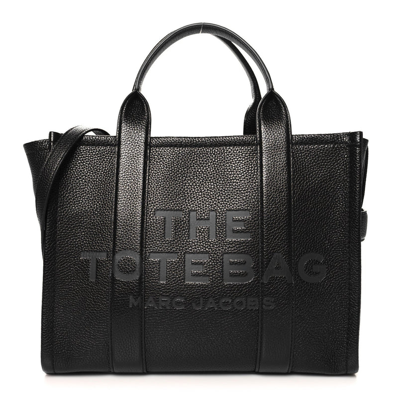  Marc Jacobs Grained Calfskin Medium The Tote Bag Black