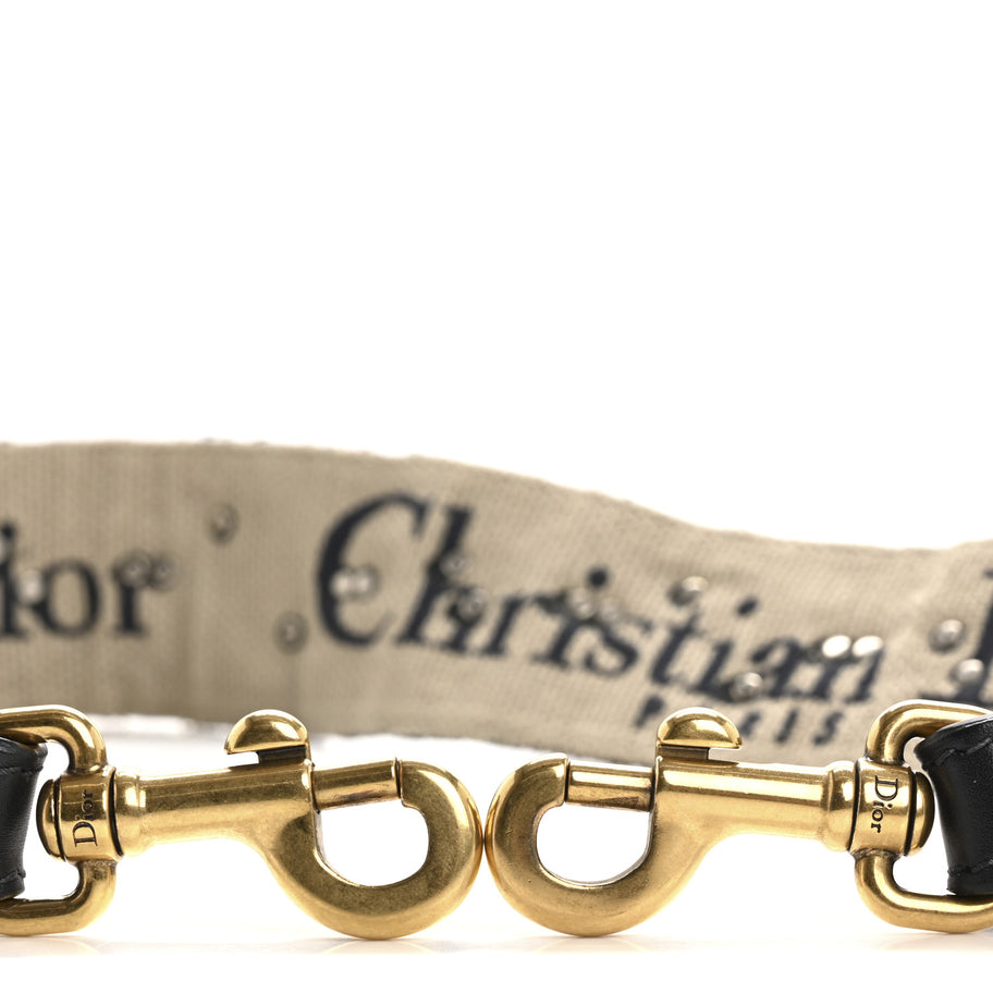 Christian Dior Oblique Studded Shoulder Strap Blue Image 3