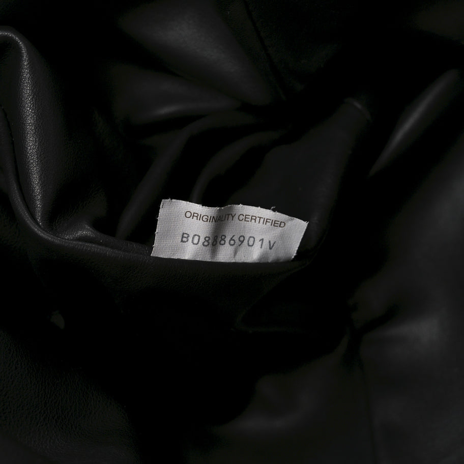 Bottega Veneta Bark Calfskin Embossed The Pouch Oversized Clutch Black Image 6