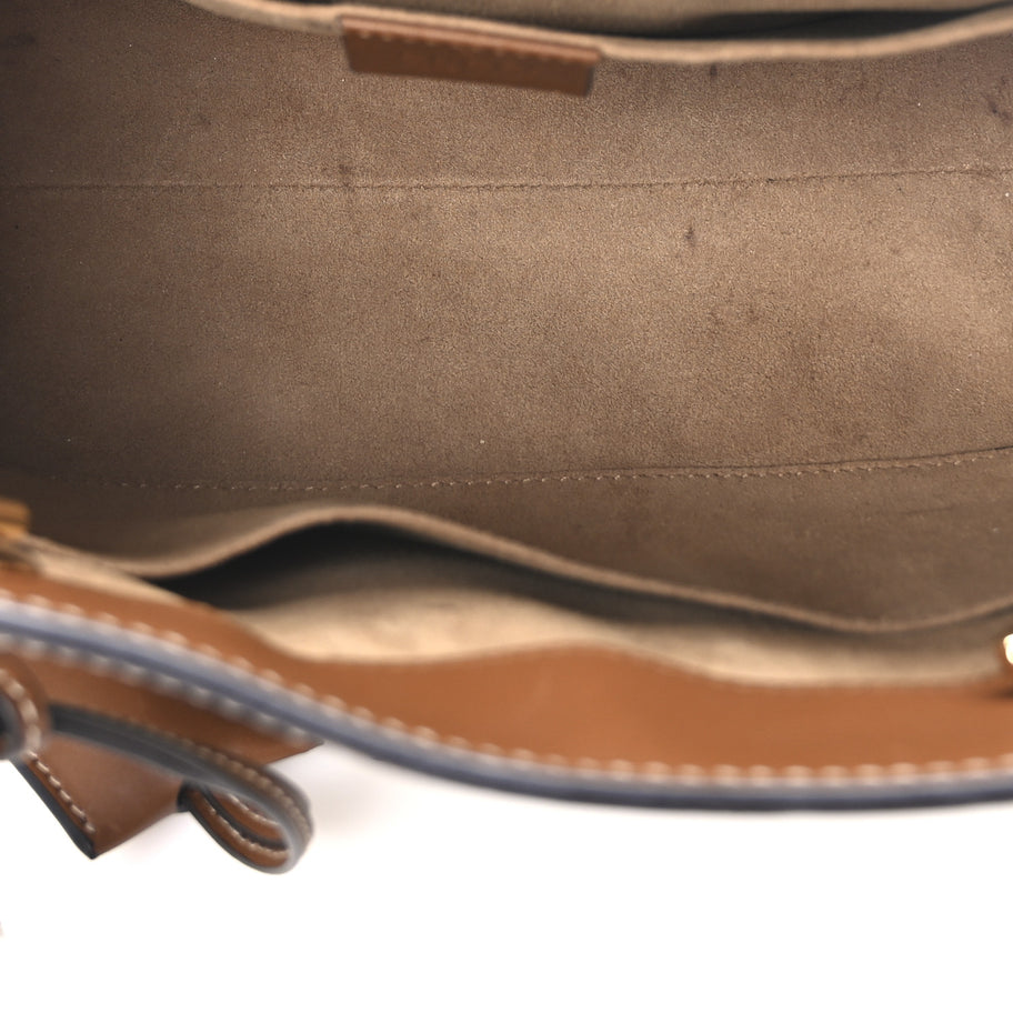 Gucci GG Supreme Monogram Calfskin Small Padlock Tote Beige Ebony Tuscany Image 5