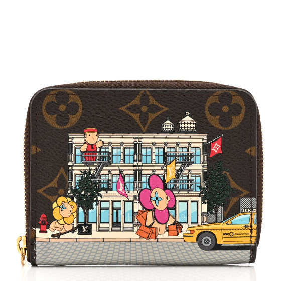  Louis Vuitton Monogram 2022 Christmas Animation New York Soho Zippy Coin Purse Yellow