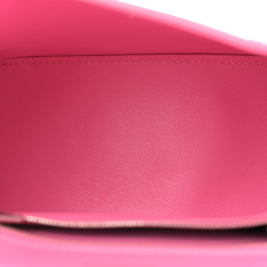 Balenciaga Shiny Calfskin Crocodile Embossed Small Hourglass Top Handle Bag Baby Pink Image 5