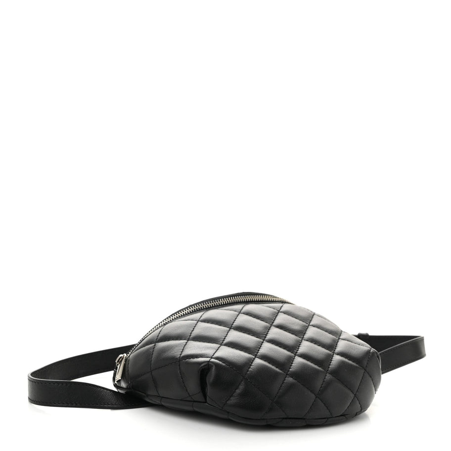 Chanel Calfskin Quilted Waist Belt Bag Black Image 4