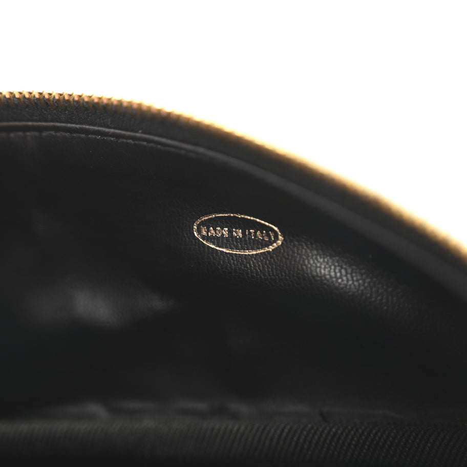 Chanel Lambskin Vanity Cosmetic Case Black Image 6