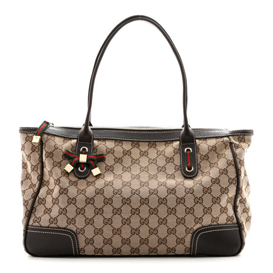 Gucci Monogram Medium Princy Tote Dark Brown Image 1