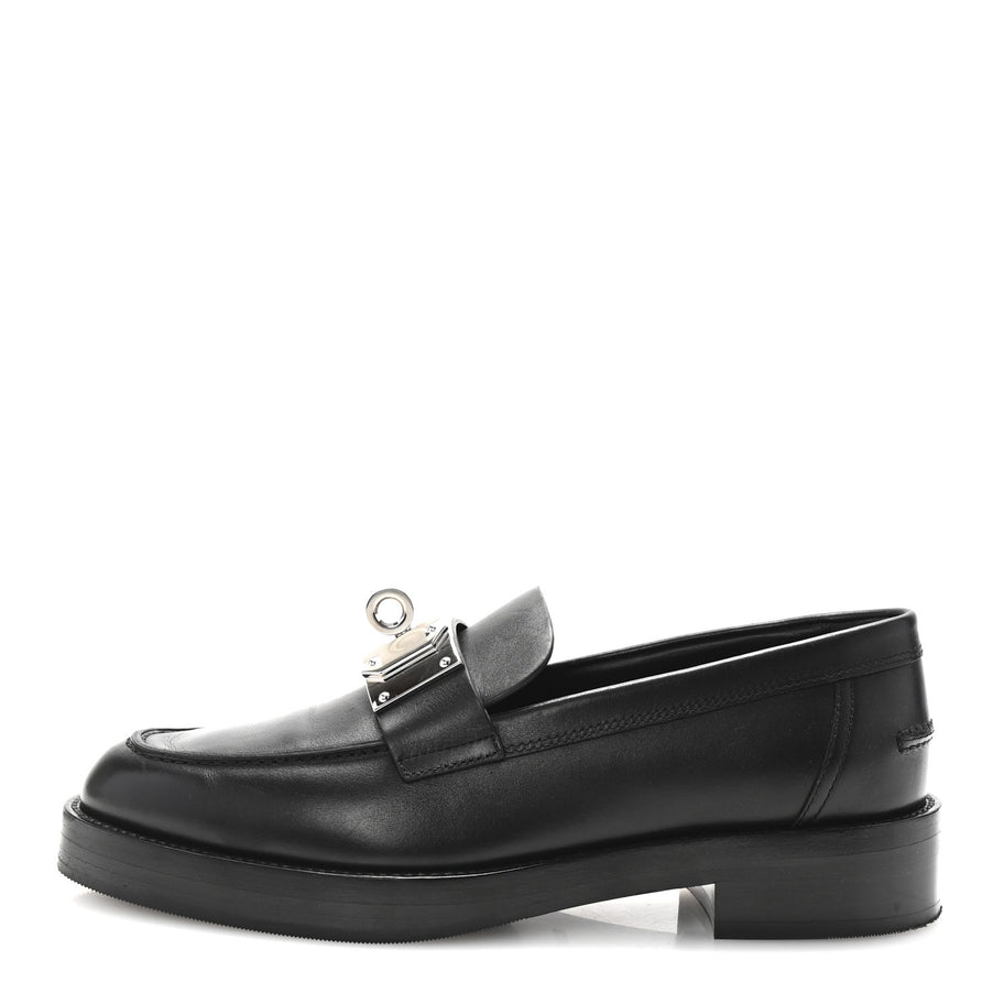 Hermes Calfskin Womens Hot Loafer 38 Black Image 1