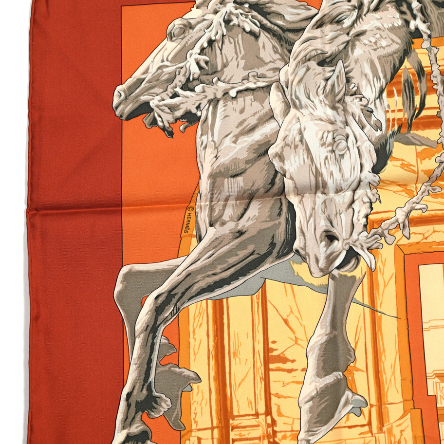 Hermes Silk La Fontaine De Bartholdi Scarf 90 Image 4