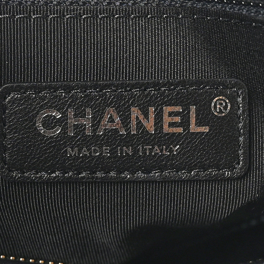 Chanel Iridescent Aged Calfskin Quilted Small Gabrielle Hobo Black Image 6