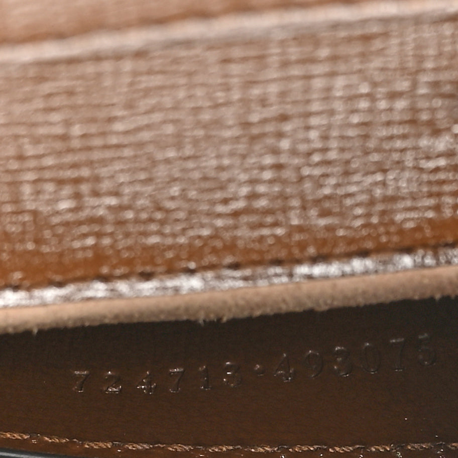 Gucci GG Supreme Monogram Azalea Calfskin Web Mini Horsebit 1955 Chain Shoulder Bag Beige Ebony Brown Sugar Image 7