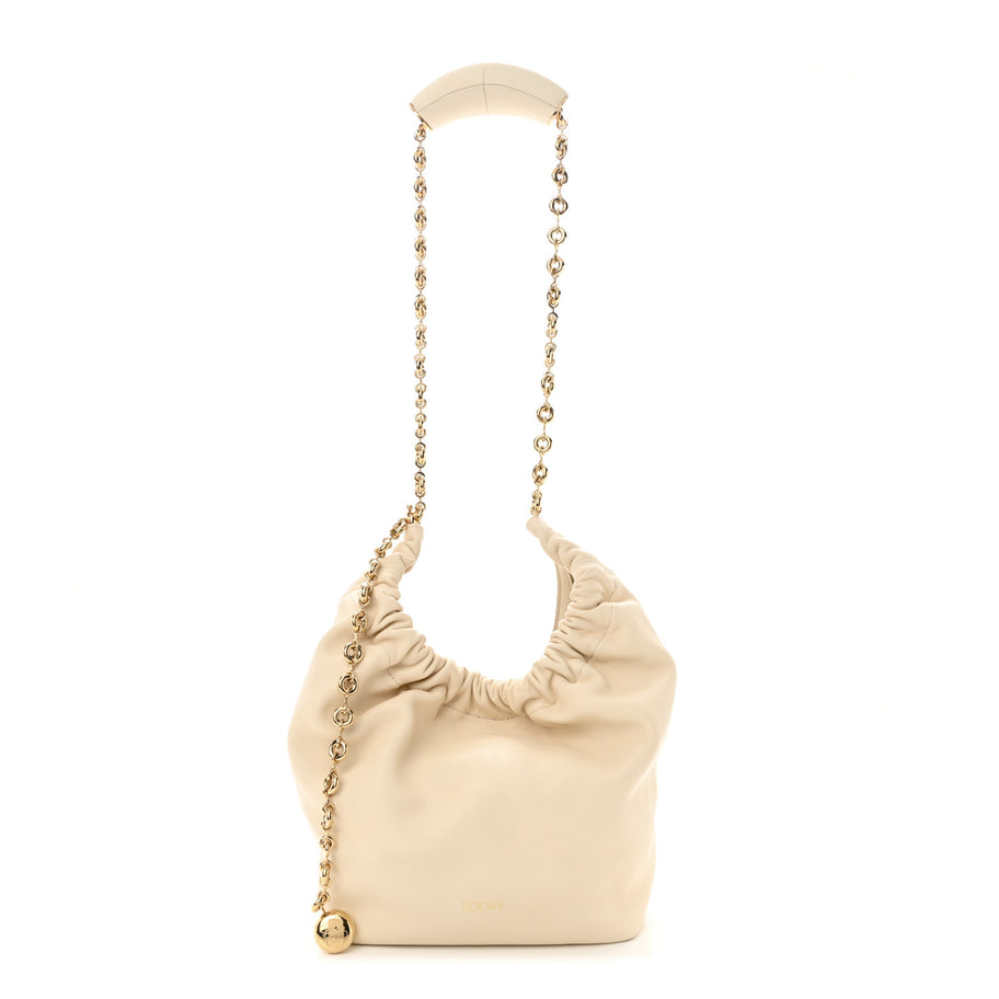 Loewe Buttery Nappa Lambskin Small Squeeze Bag Chalk Image 1