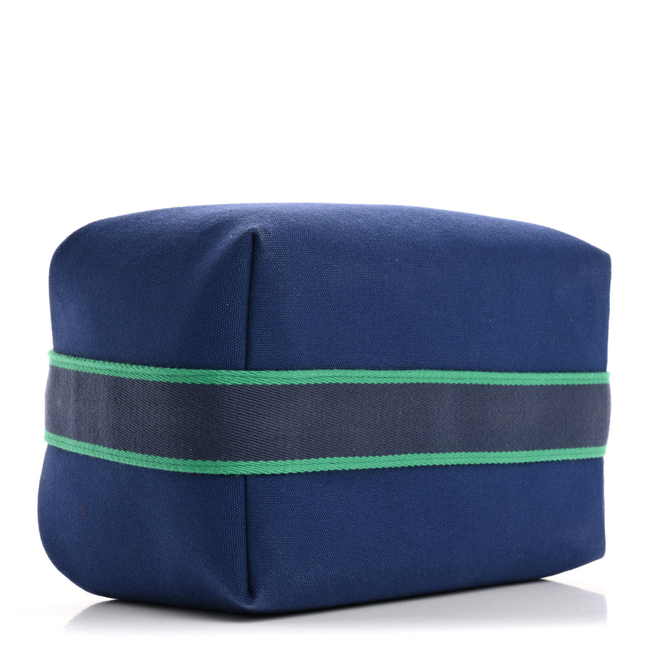 Hermes Canvas Large Bride-A-Brac Pouch Marine Image 4