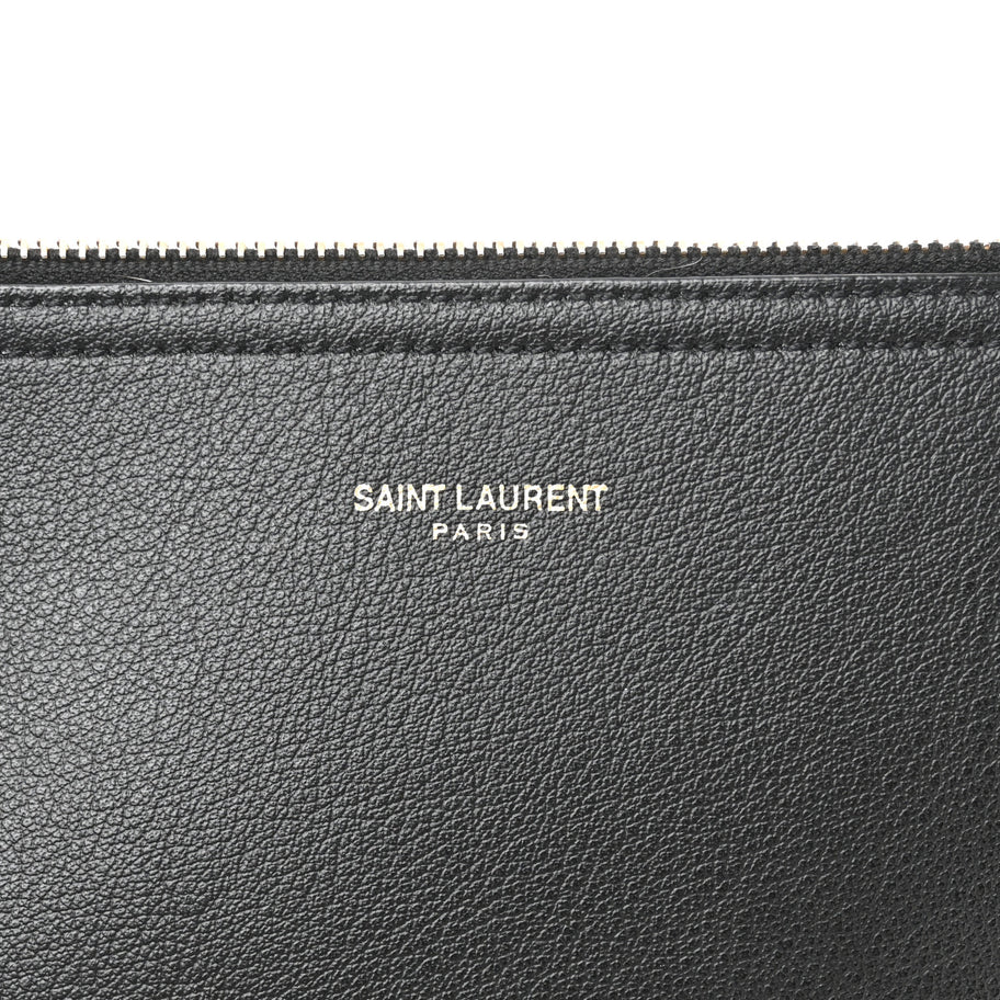 Saint Laurent Calfskin Large Shopping Tote Black Image 7
