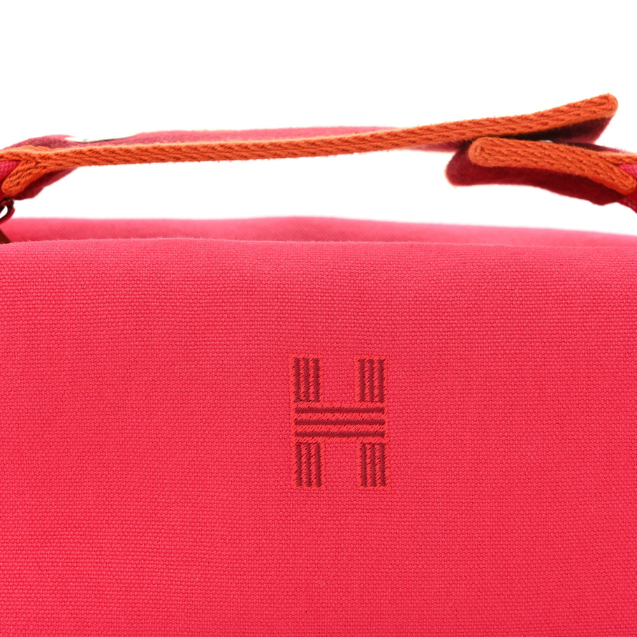 Hermes Canvas Small Bride-A-Brac Pouch Hibiscus Image 7