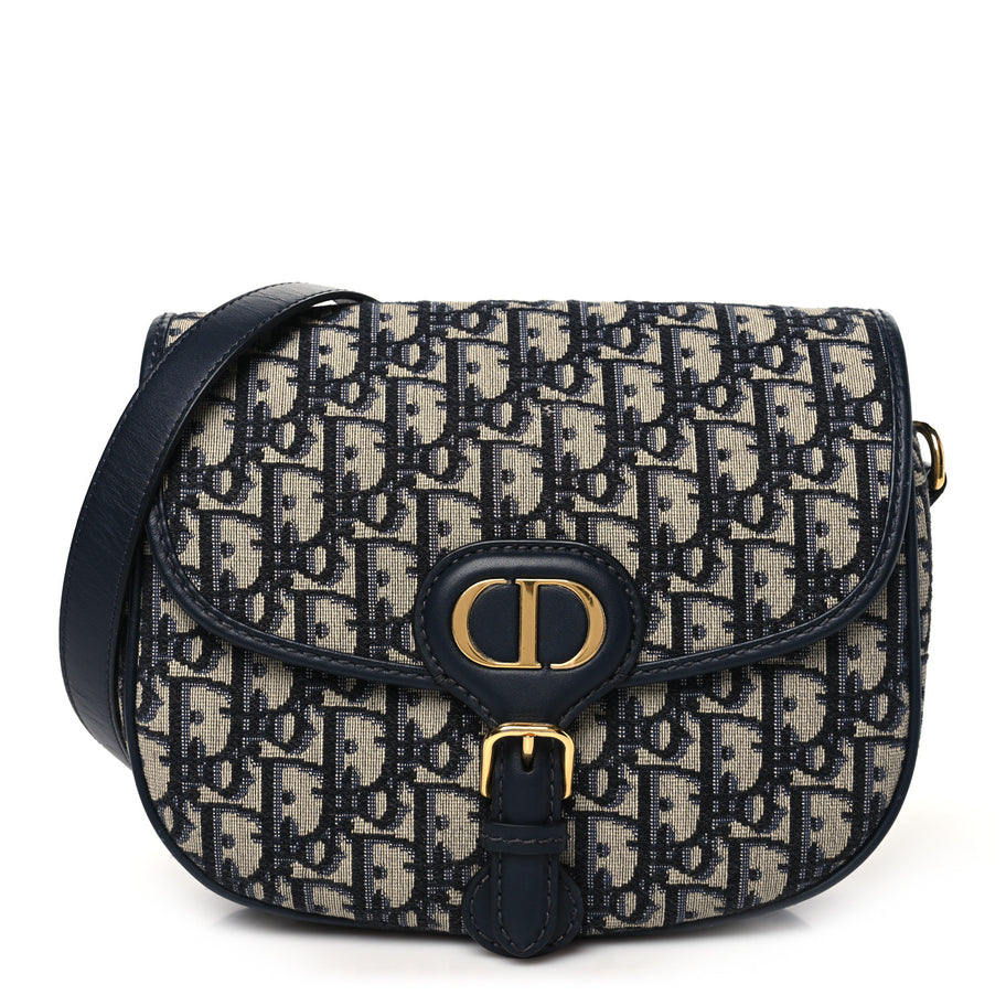 Christian Dior Oblique Medium Bobby Flap Blue Image 1