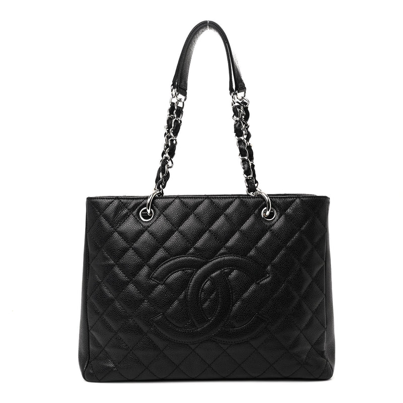  Chanel Caviar Quilted Grand Shopping Tote GST Black
