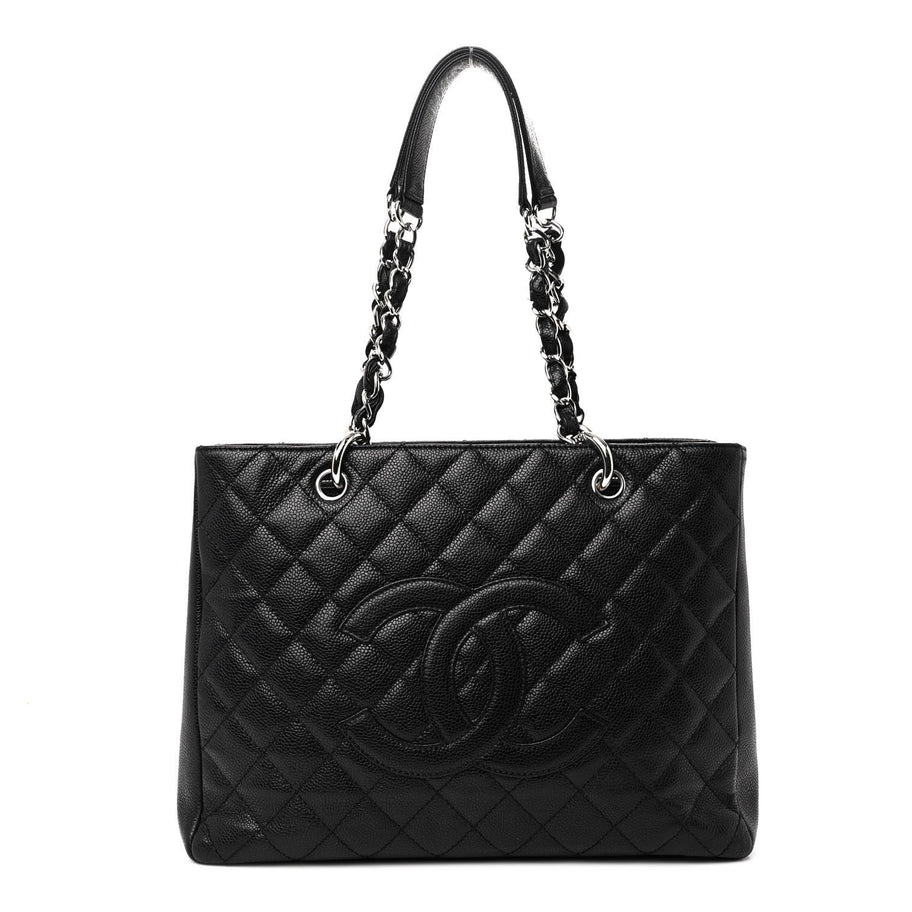 Chanel Caviar Quilted Grand Shopping Tote GST Black Image 1