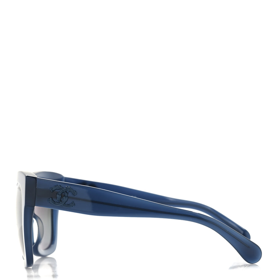 Chanel Acetate Mirror CC Square Fall Sunglasses 5357-A Blue Image 3