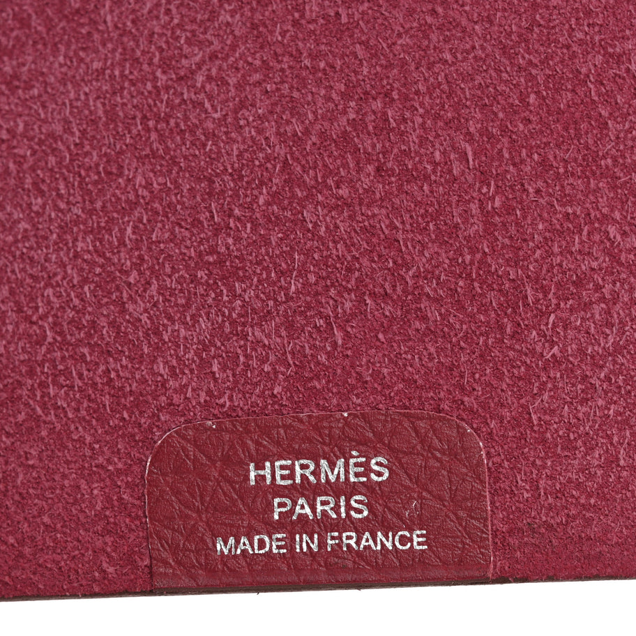 Hermes Togo Ulysse MM Notebook Cover Rouge Grenat Image 4