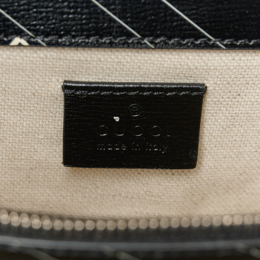 Gucci X Calfskin Logo Print Small Dionysus Shoulder Bag Black Image 6