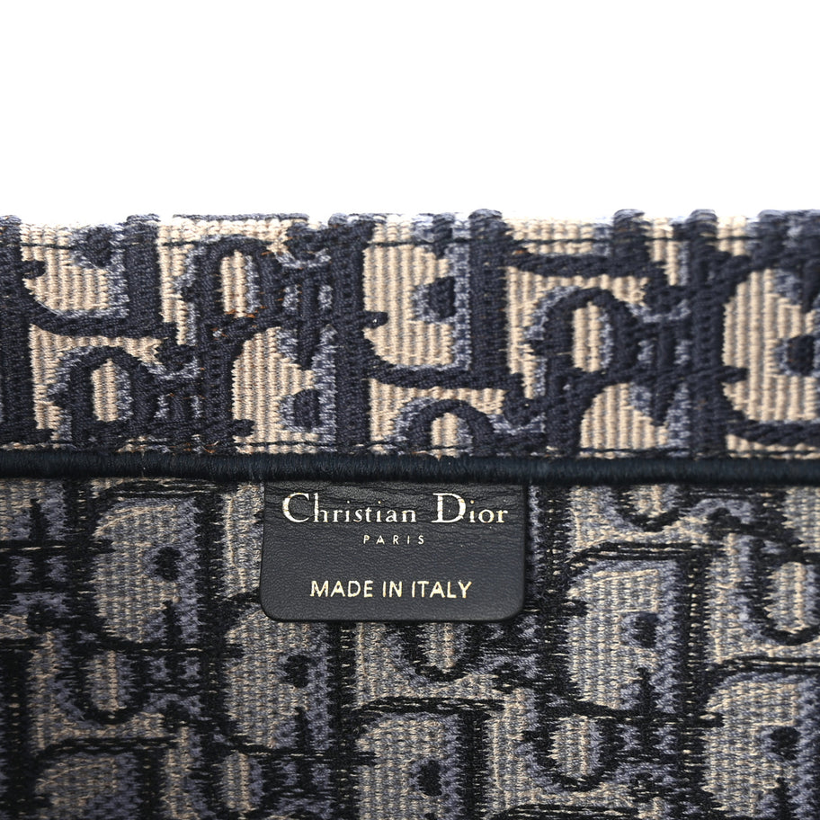 Christian Dior Oblique Medium Book Tote Blue Multicolor Image 6