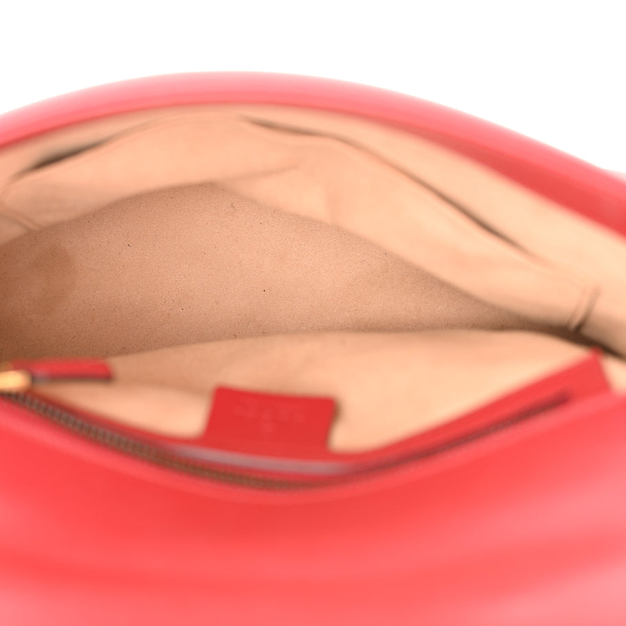 Gucci Calfskin Matelasse Small GG Marmont Top Handle Shoulder Bag Hibiscus Red Image 5