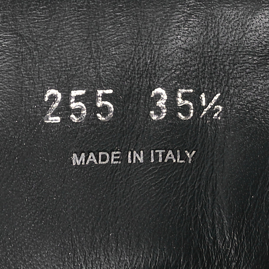 Prada Spazzolato Rois Re-Nylon Metal Triangle Logo Monolith Pouch Pocket 55mm Boots 35.5 Black Image 7