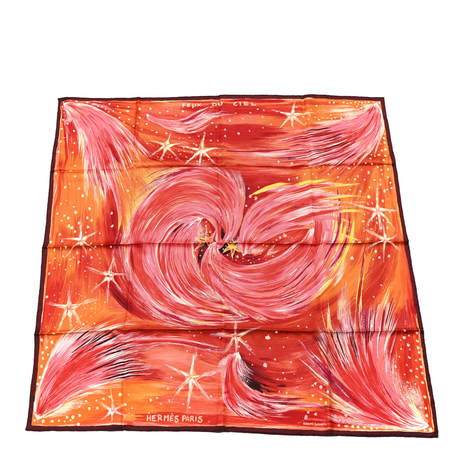 Hermes Silk Feux Du Ciel Scarf 90 Image 1