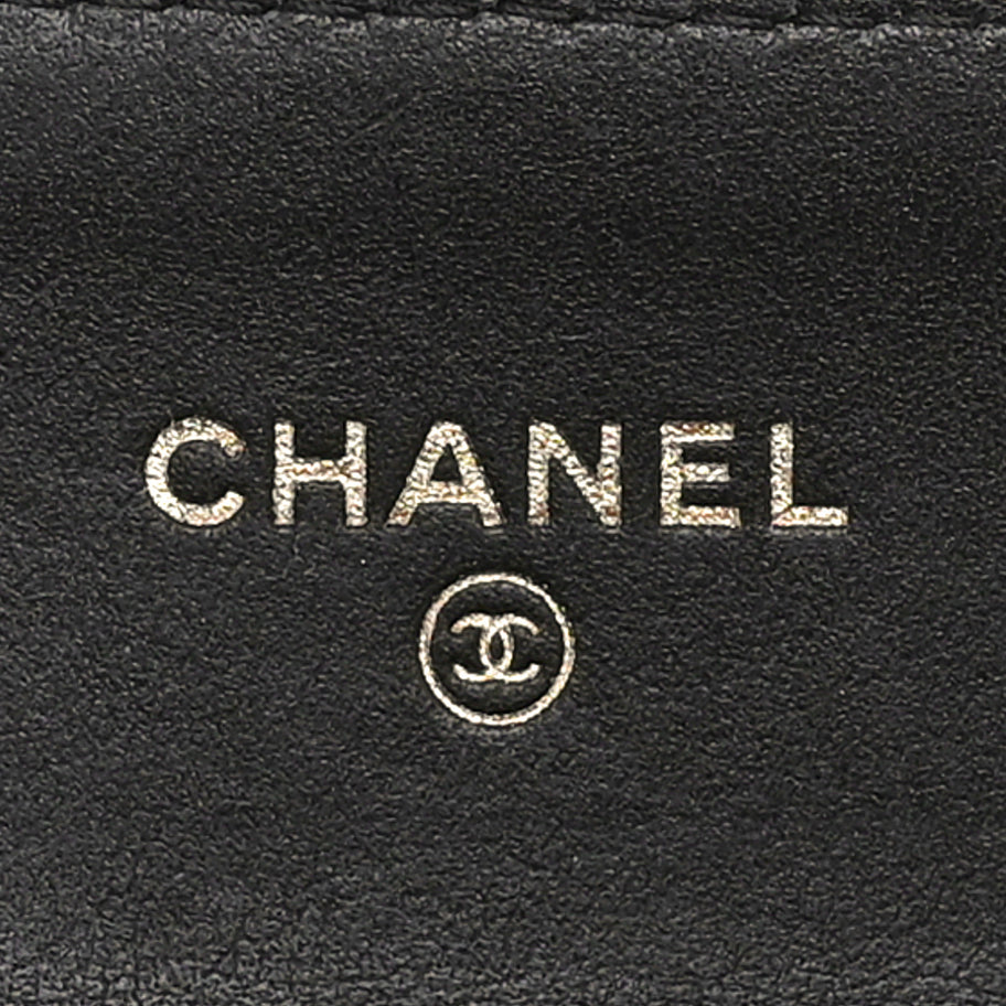 Chanel Aged Calfskin Chevron Quilted Reissue Card Holder Wallet Black Image 6