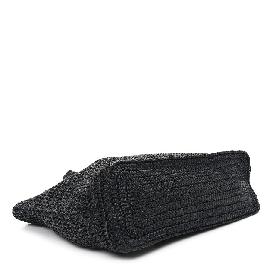 Saint Laurent Raffia Rive Gauche Tote Black Image 4