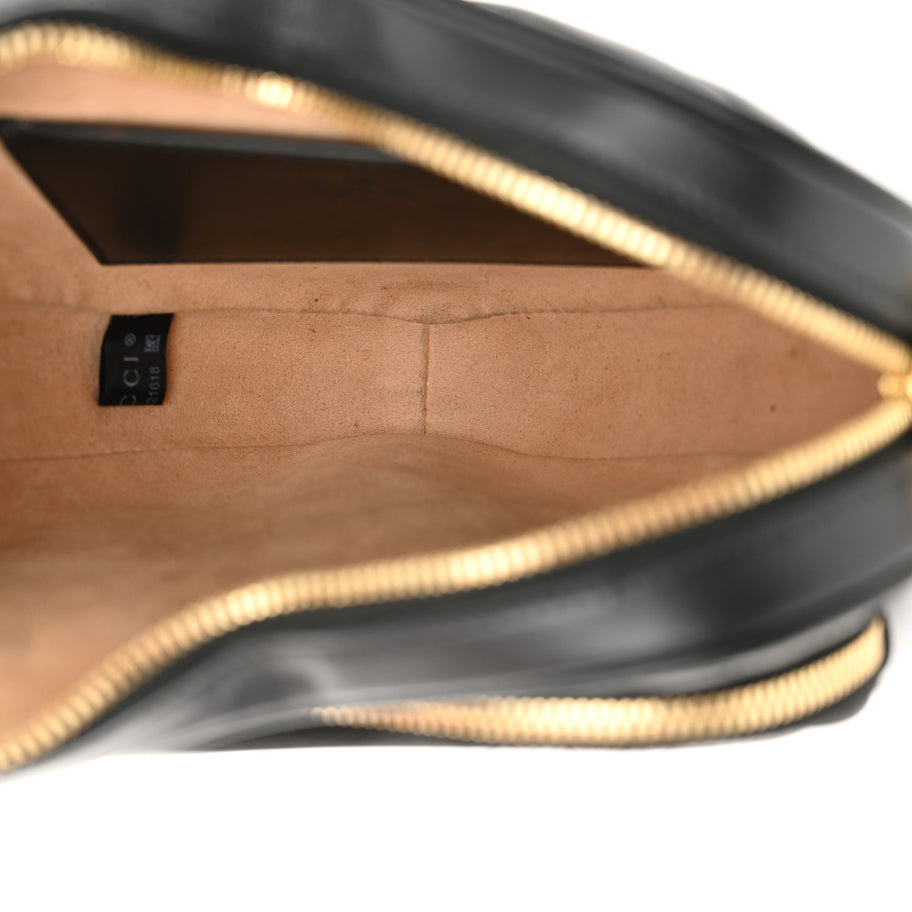 Gucci Calfskin Matelasse Diagonal Mini InterLocking G Heart Shoulder Bag Black Image 5