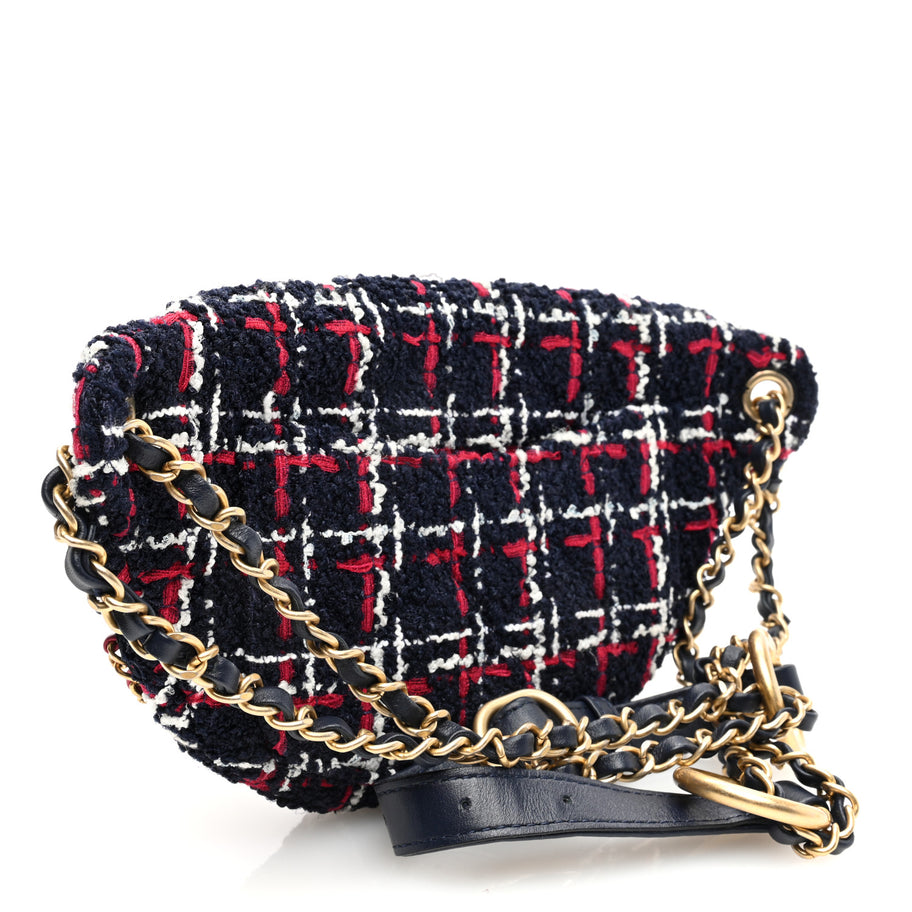 Chanel Tweed Quilted Chain 20s Signe Waist Bag Multicolor Image 3
