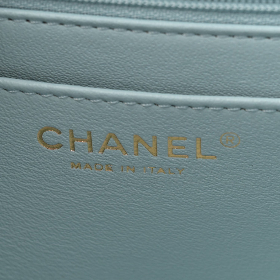 Chanel Aged Calfskin Quilted 2.55 Reissue Mini Flap Light Blue Image 6