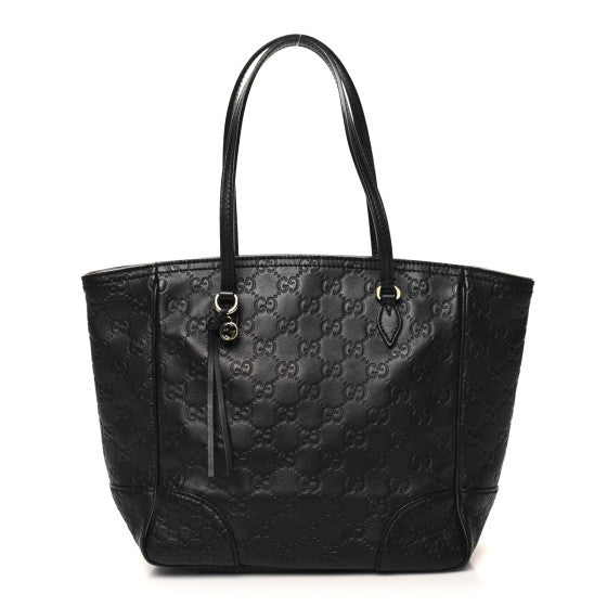 Gucci Guccissima Small Bree Zippered Tote Black - 1923834 Image 1
