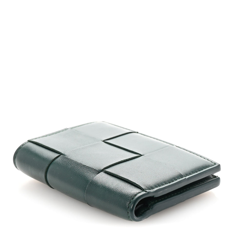 Bottega Veneta Nappa Maxi Intrecciato Bifold Zip Wallet Raintree Image 4