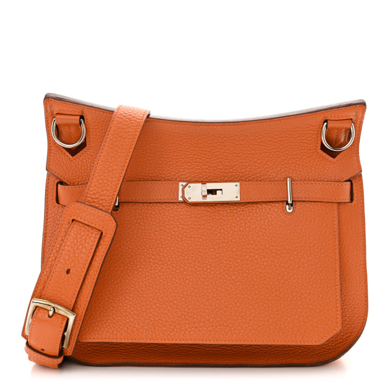  Hermes Taurillon Clemence Jypsiere 28 Orange