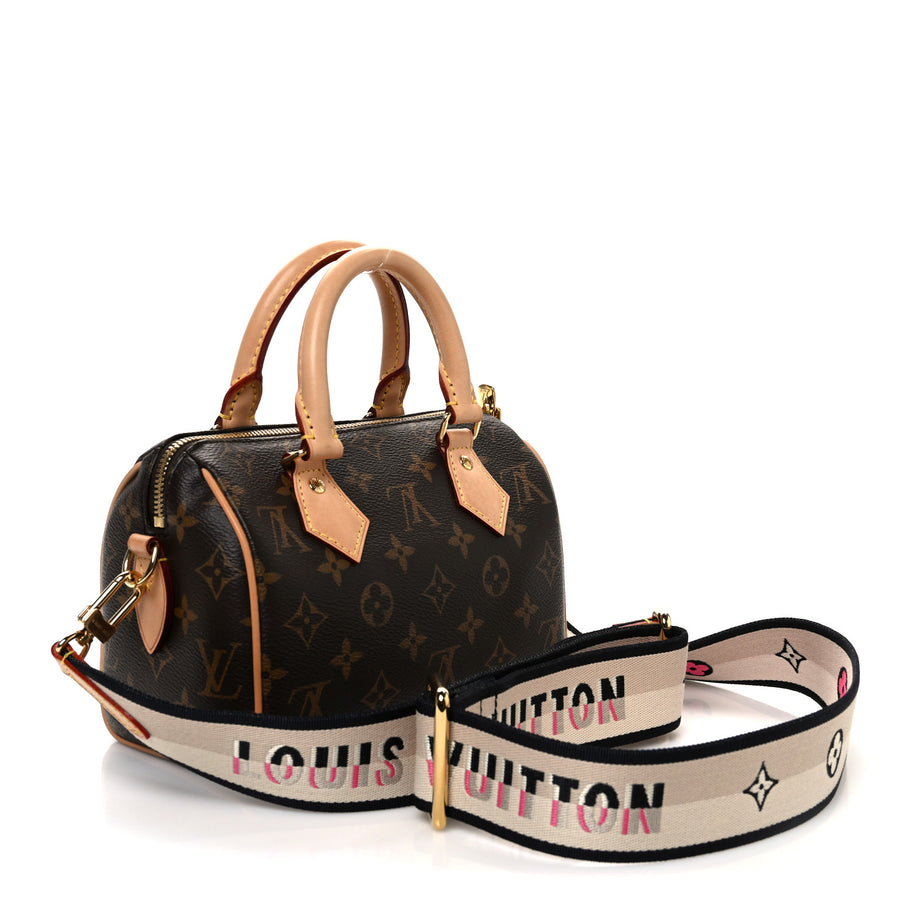 Louis Vuitton Monogram Speedy Bandouliere 20 Black Image 3