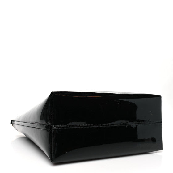 Saint Laurent Patent Calfskin Rendez-Vous Hobo Black Image 5