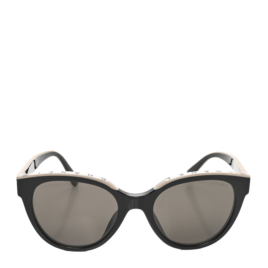 Chanel Acetate CC Butterfly Sunglasses 5414-A Black Beige Image 2