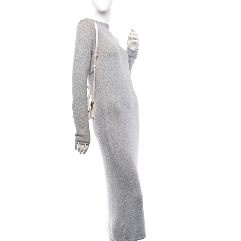  Jacquemus Suede Crocodile Embossed Le Chiquito Grey