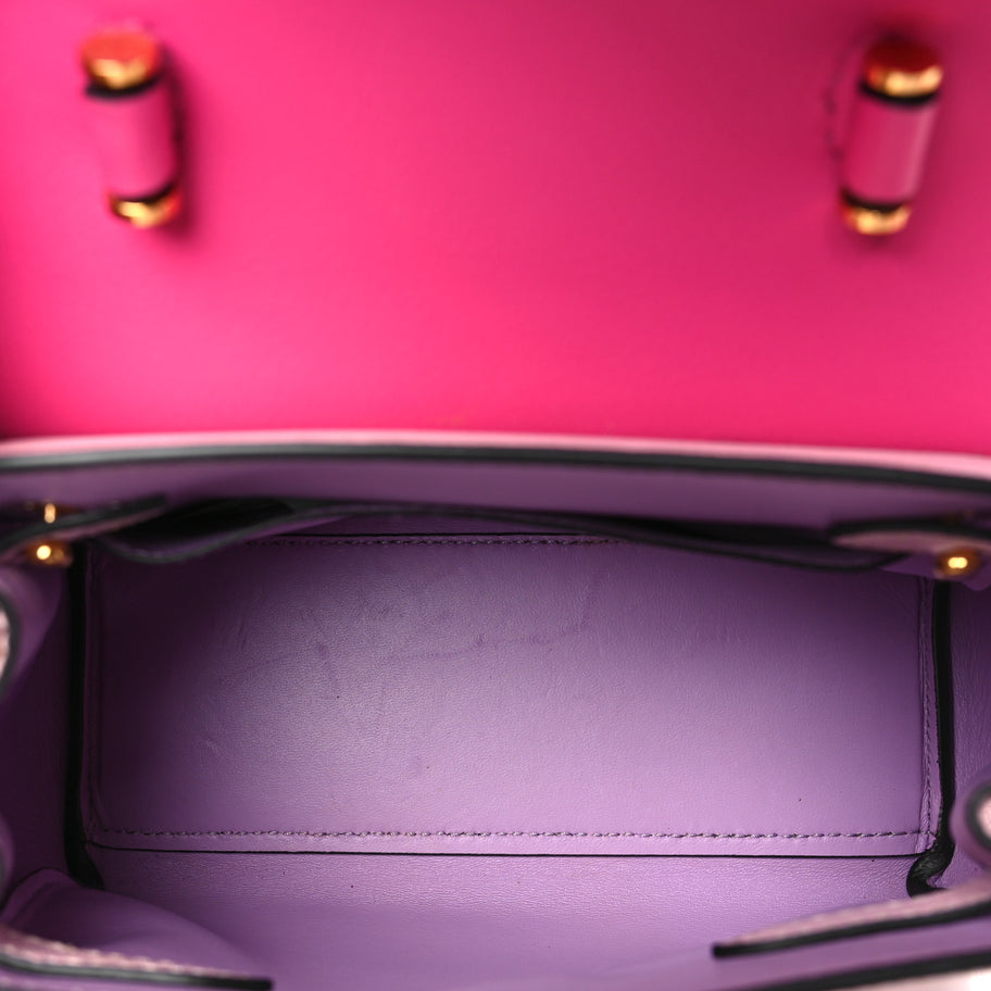 Versace Calfskin Medusa Small Top Handle Handbag Fuxia Light Pink Image 5